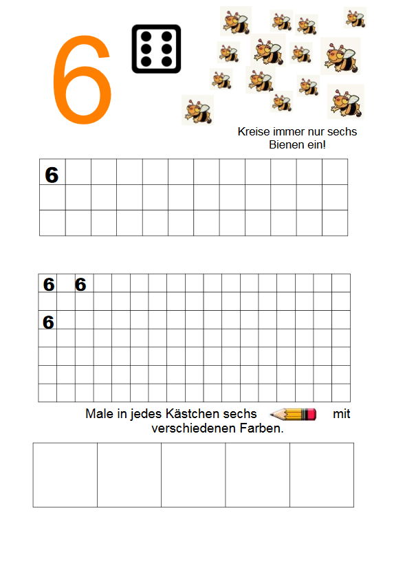 Arbeitsblatt Nachhilfe Mathe Klasse 1 Welt der Zahlen Schreibvorlage
